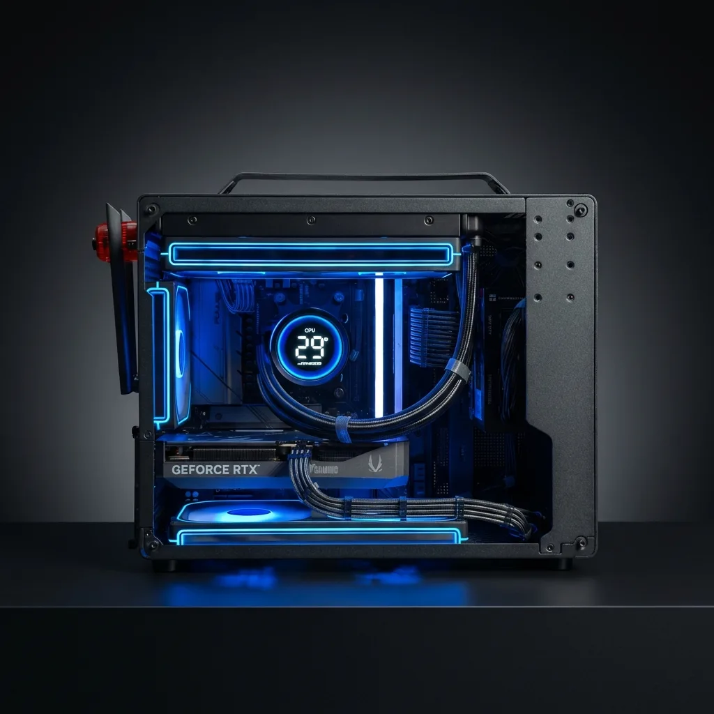 Jonsbo Z20 Compact Beast (Ryzen 7 8700F) Ryzen 7 8700F / RTX 5060 Ti 16GB ZOTAC / 32GB DDR5 6000 Corsair / 2TB WD Black 7350MB/s / Jonsbo Z20 / Lian Li 750W