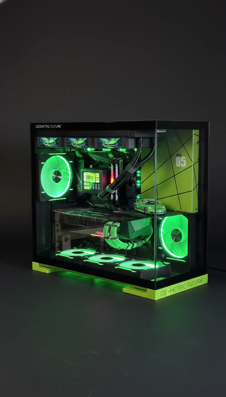 Geometric Future Build AMD Ryzen 9 5900X / RTX 3080 Gigabyte / 32GB DDR4 / 3TB SSD / X570 MSI / Geometric Future Case
