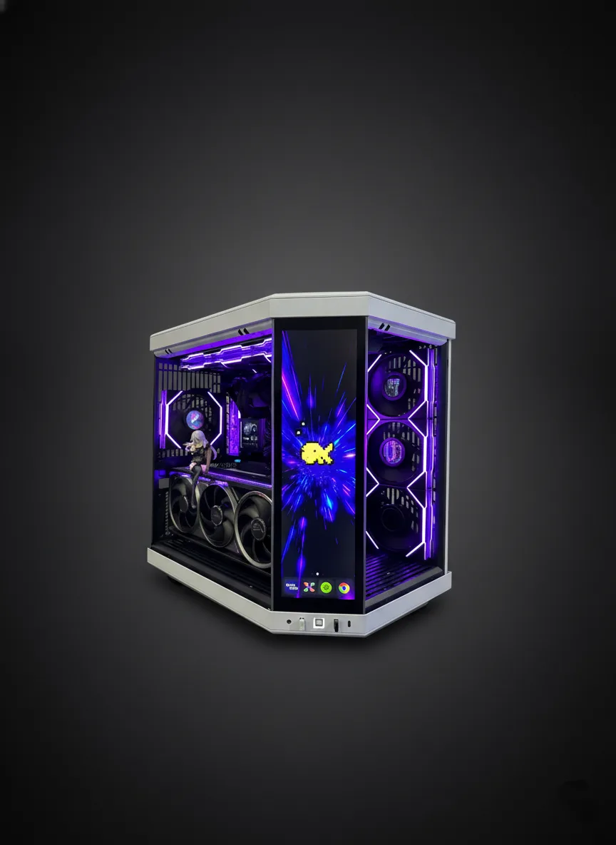 ROG Hypernova Touch AMD Ryzen 9 9950X3D / RTX 5090 Astral / 128GB DDR5 / 8TB SSD / X870 ROG Crosshair Hero / 1600W ROG Thor Platinum / HYTE Y70 Touch / Lian Li HydroShift Cooling / Lian Li Wireless Fans / Lian Li Streamer RGB Cables