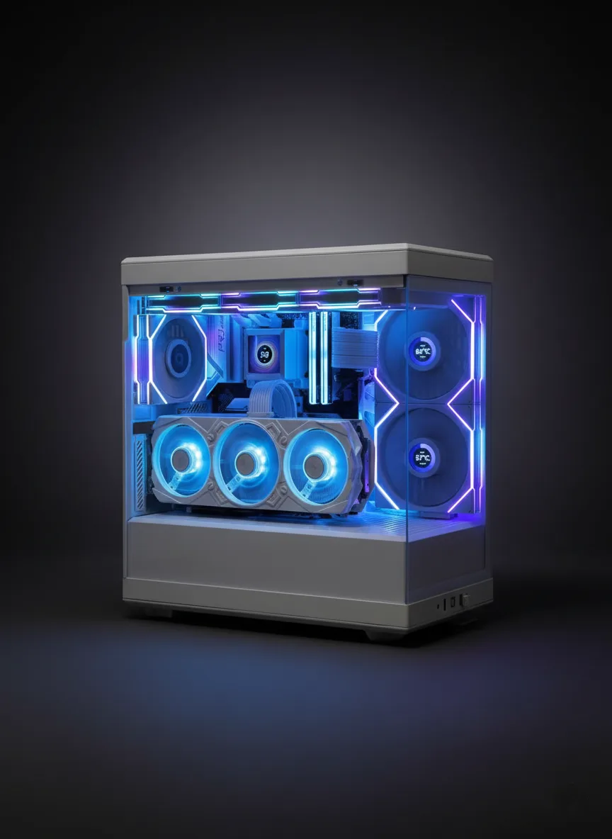 Lian Li Pure White / Ryzen 7-7800X3D / RTX 5070 Ti / 32GB DDR5 / 2TB SSD
