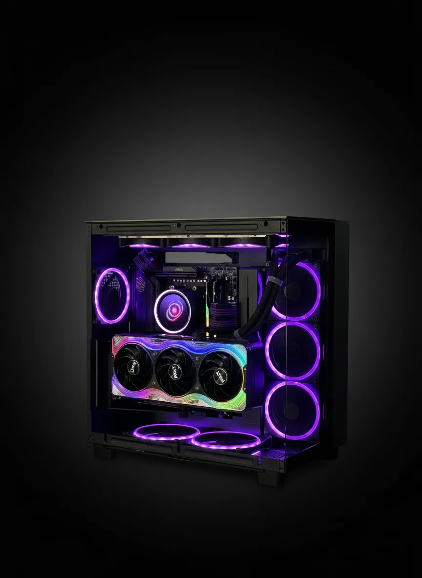 NZXT Build AMD Ryzen 9 9950X / RTX 5090 / 64GB DDR5 / 4TB SSD / NZXT Case / NZXT Kraken Liquid Cooling