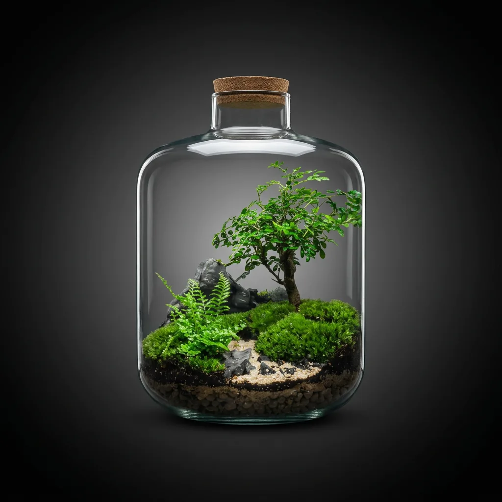 Bonsai Terrarium — закрытый флорариум с бонсай