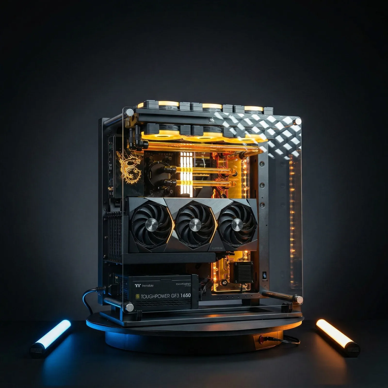 Thermaltake P3 Pro TG R9-9950X3D / RTX 5090 MSI SUPRIM / 128GB DDR5 6400MHz / 2TB SSD + 10TB HDD / X870E GODLIKE X Edition