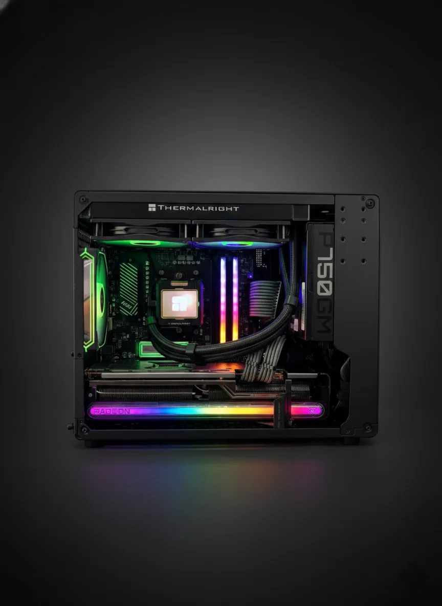 Jonsbo Forever / AMD Ryzen 7 7800X3D / Radeon RX 9070 / 32GB DDR5 / 2TB SSD
