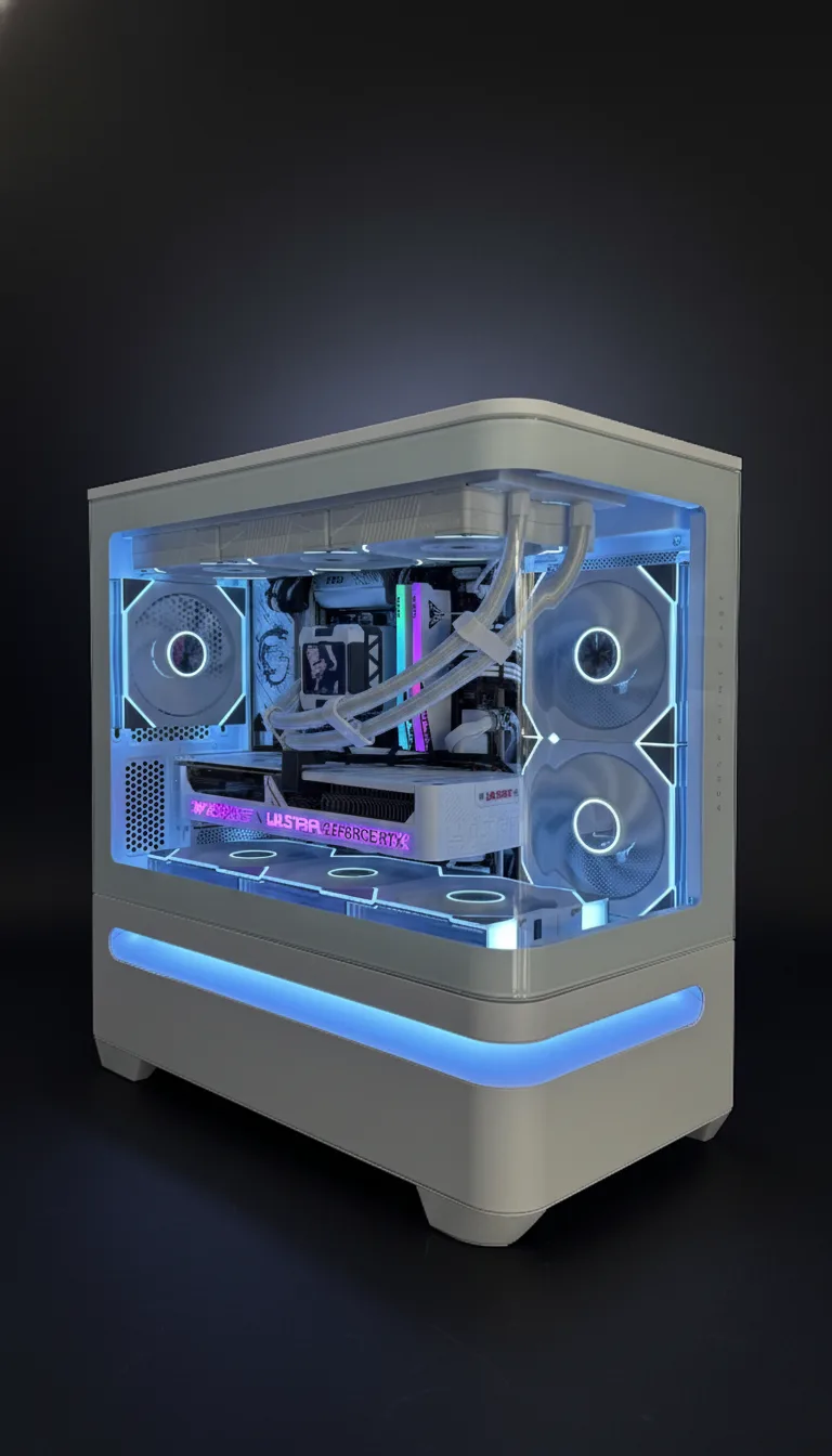 Elegance White PC Build Intel Core i5-14400F / RTX 5060 Colorful iGame Ultra / 32GB DDR5 / 2TB SSD / B760M MSI Gaming WiFi / ASUS AP202 White