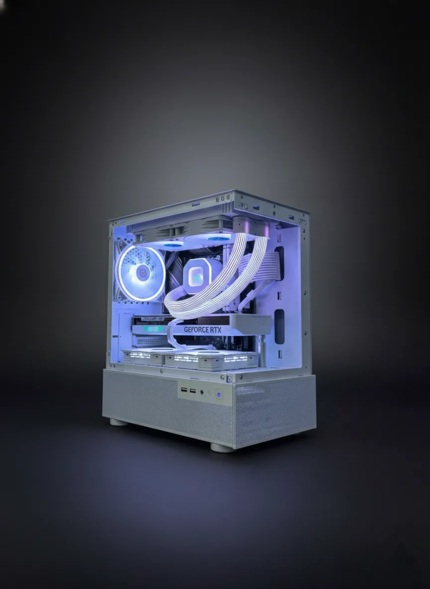 Gaming Builds for All Your Needs "Black&White" Ryzen 5-7600X / RTX 5060 / 32GB / 1TB SSD / 750W PS / Thermaltake Water Cooling TH240 ARGB