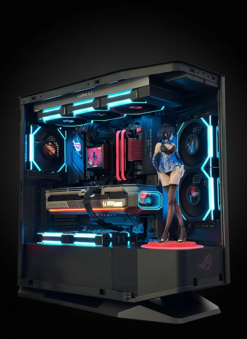 COUGAR Shadowstrike FV270 AMD Ryzen 7 7800X3D / RTX 5070 ROG STRIX/ 32GB DDR5 / 2TB SSD / 1300W Lian Li EDGE / Жидкостное охлаждение Lian Li / Cougar FV270