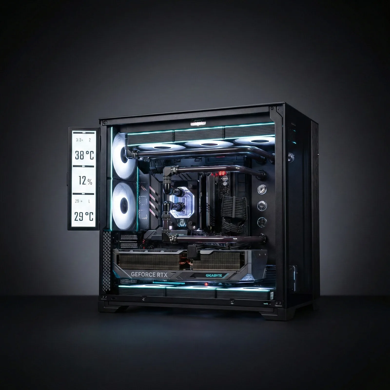 Lian Li Vision Compact Black / Ryzen 9 9950X3D / RTX 5090 / 64GB DDR5 / 4TB PCIe 5.0 / Custom Liquid Cooling